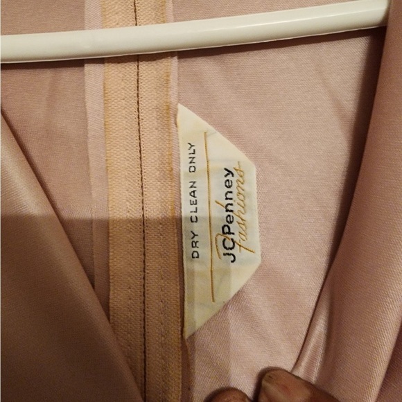 Vintage Blush Pink Nightgown/Dress With Darling Sheer Sleeves - Picture 5 of 5